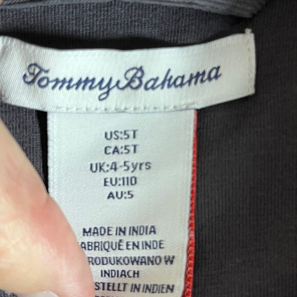 Tommy Bahama Vest Boys Size 5T Brown Navy Blue Corduroy Snap Front with Pockets - Picture 8 of 12